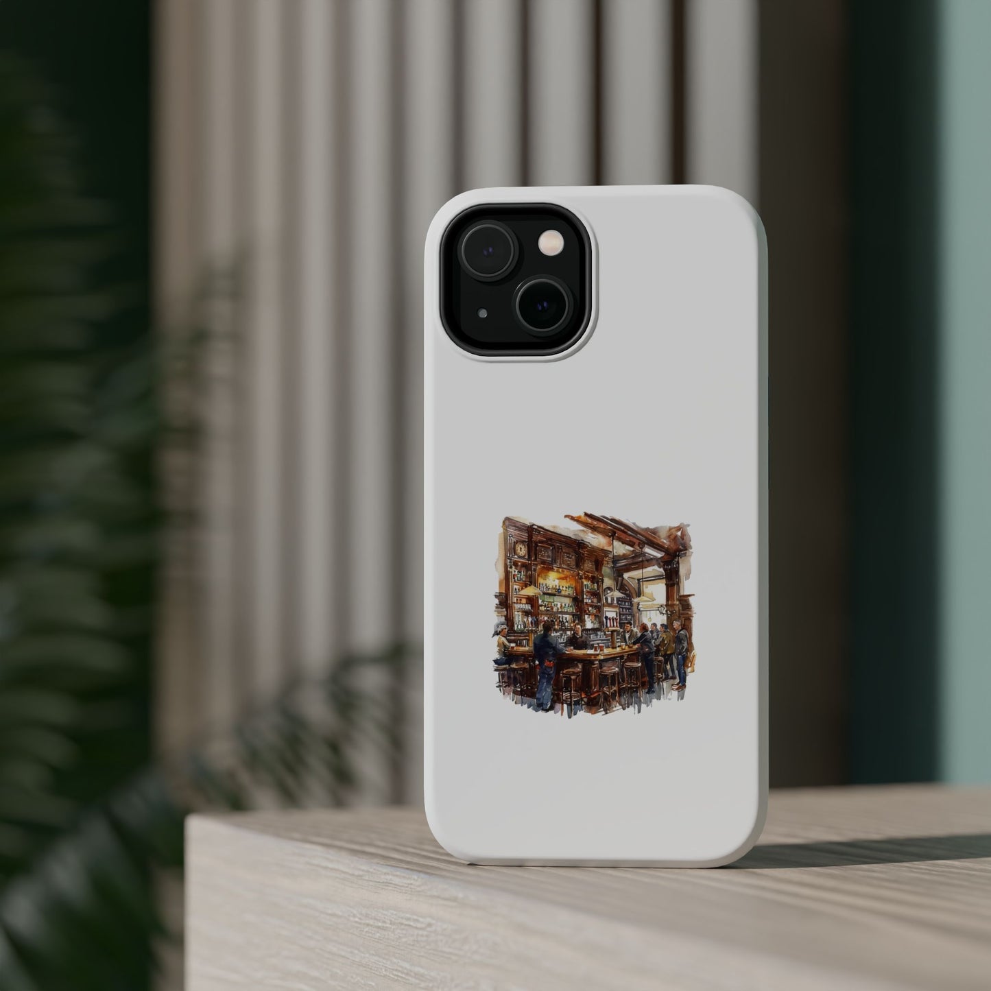 Artistic Magnetic Phone Case for Coffee Lovers, Cozy Café Vibe, Gift for Him or Her, Unique Custom Design, Holiday Present