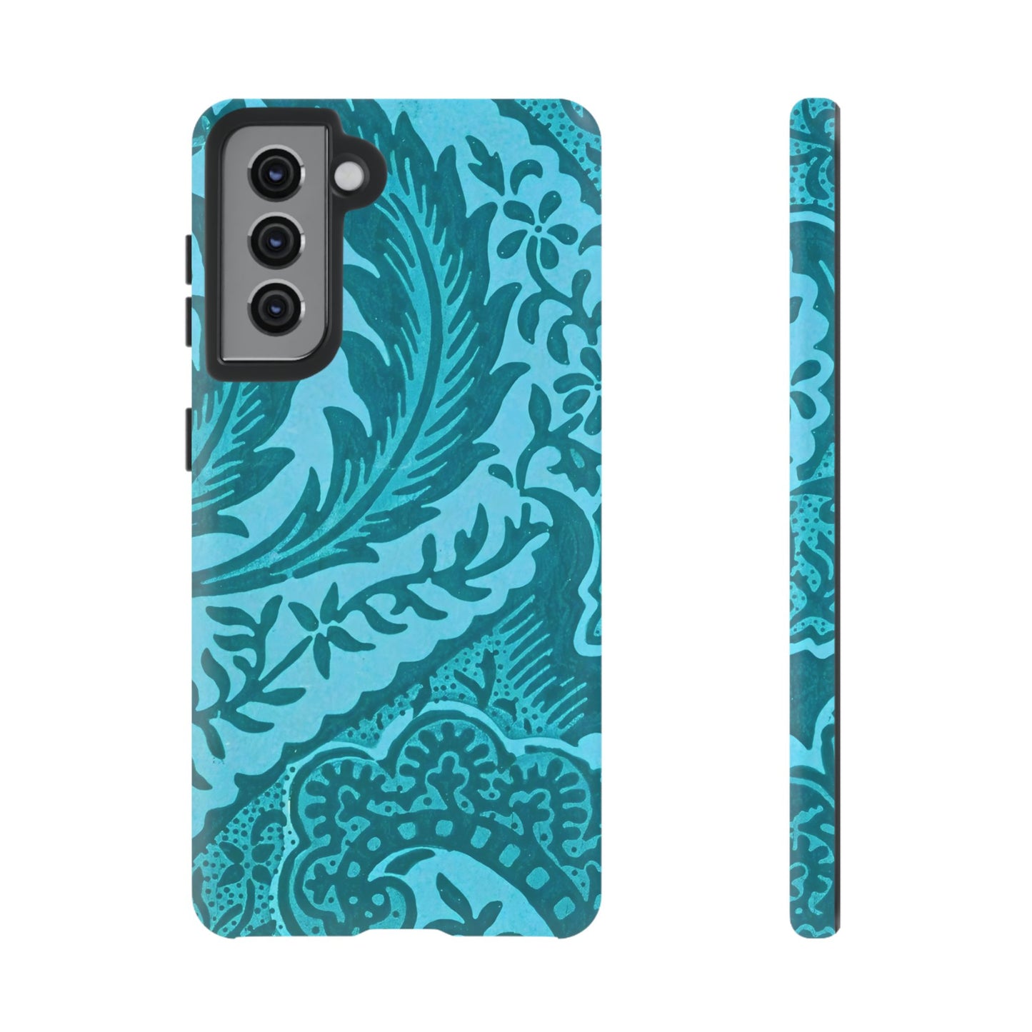 Protective Phone Case with Elegant Teal Design, Tough Cases, Floral Phone Cover, Stylish Smartphone Protection, Gifts for Her, Trendy [...]