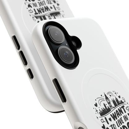 Stylish Tough Magnetic Phone Case - ‘I Want to Live in London’ | Ideal Gift for Travelers, Phone Accessory, Holiday Present, City Lovers