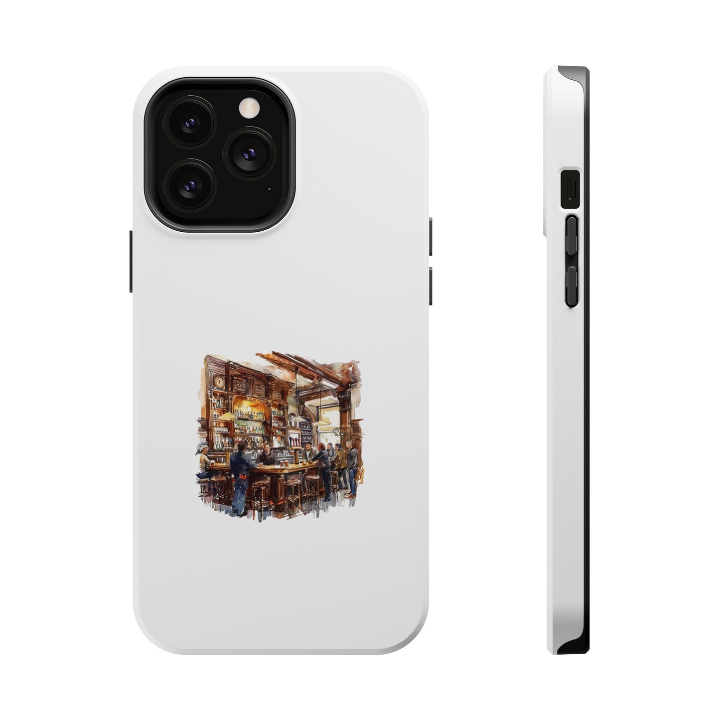 Artistic Magnetic Phone Case for Coffee Lovers, Cozy Café Vibe, Gift for Him or Her, Unique Custom Design, Holiday Present