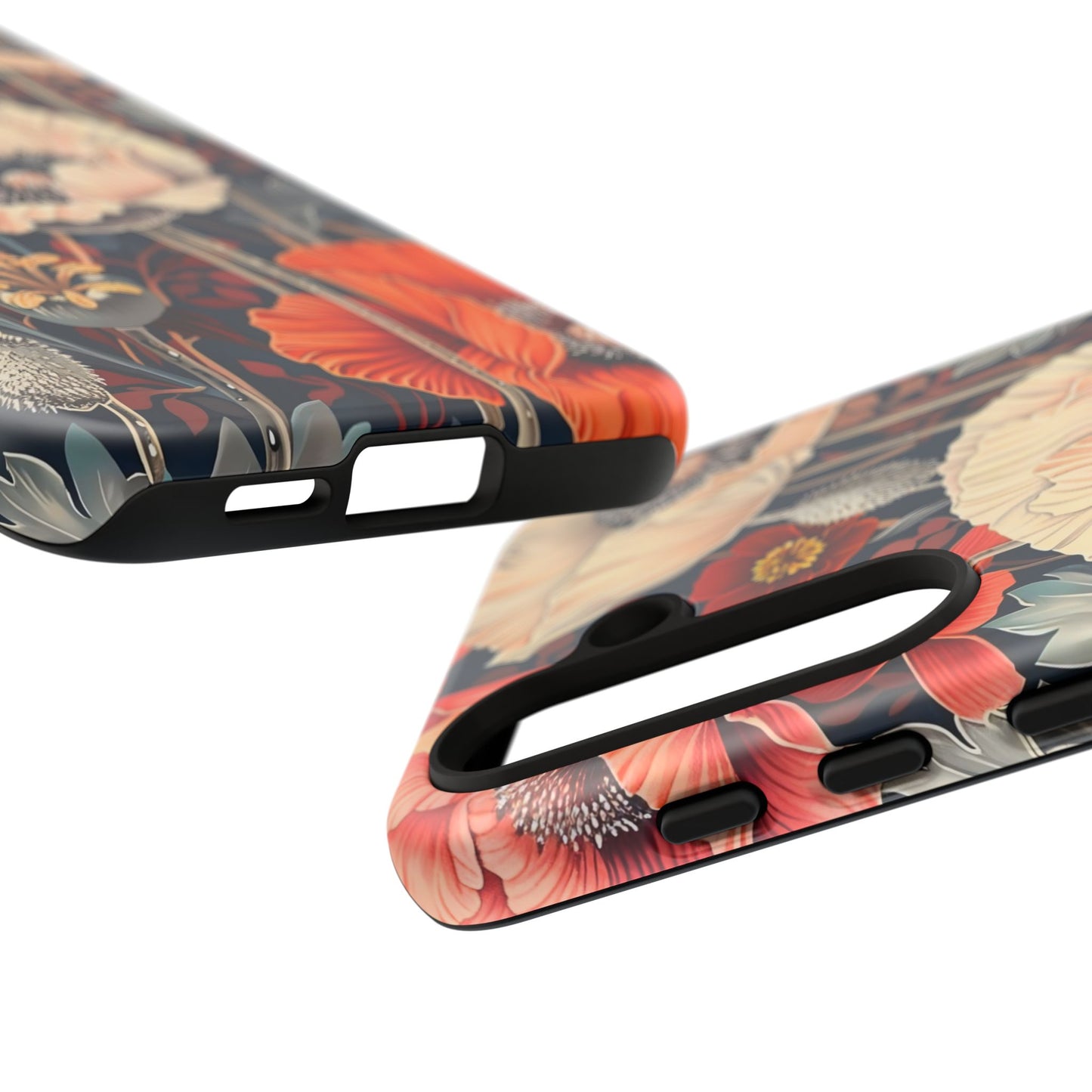 Floral iPhone Case, Tough Phone Cover, Artistic Protection, Flower Design, Unique Gift for Her, Phone Accessory, Trendy Tech