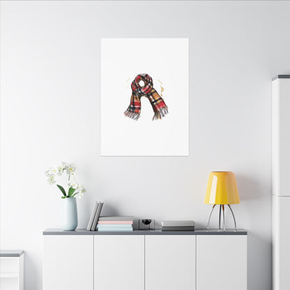 Autumn Scarf Canvas Art Print | Cozy Home Décor, Gift for Fall Lovers, Seasonal Wall Art, Unique Interior Design