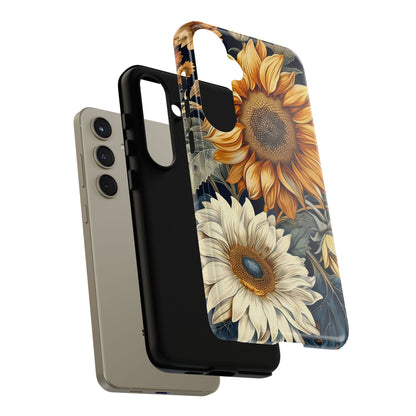 Sunflower Phone Case, Floral Tough Phone Cover, Gift for Nature Lovers, Phone Accessories, Sunflower Gifts