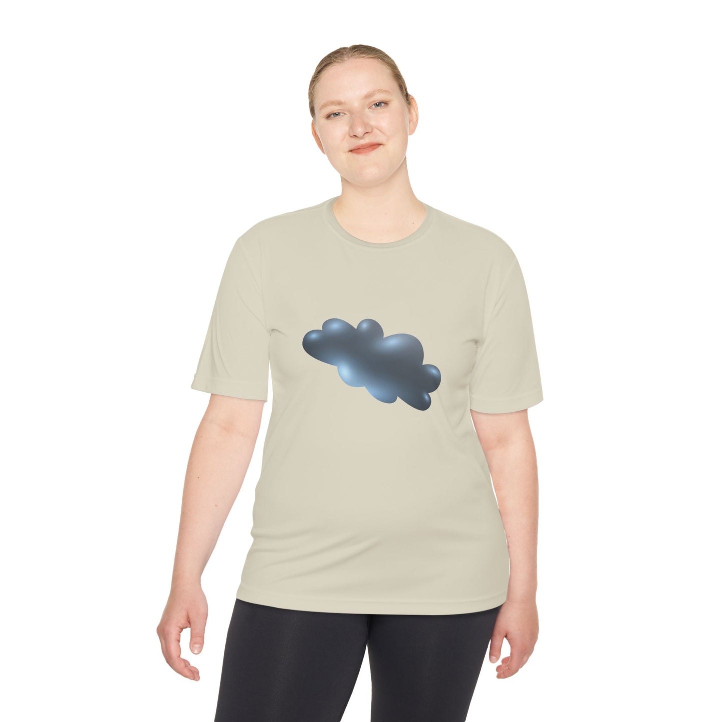 Unisex Moisture Wicking Tee - Dreamy Sky and Clouds Illustration