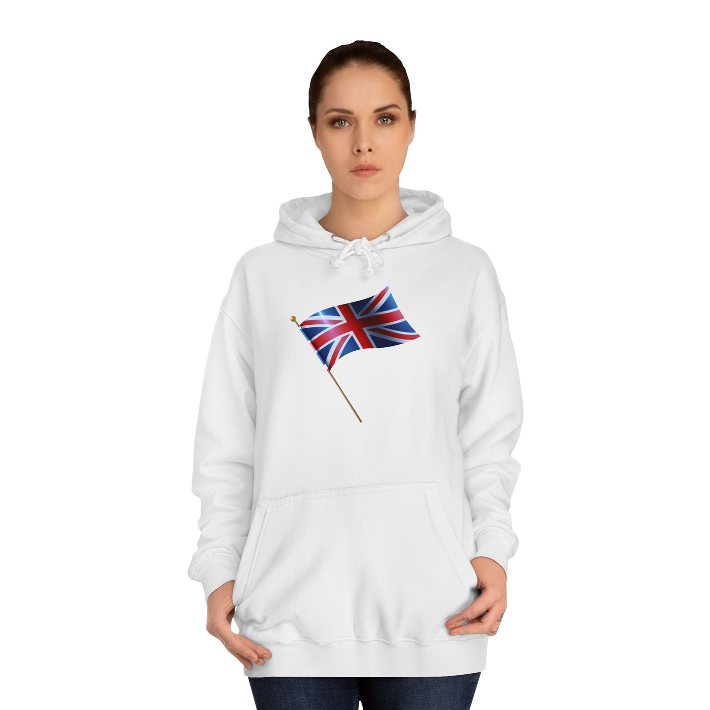 Unisex College Hoodie - Flying the Flag - The British Union Jack