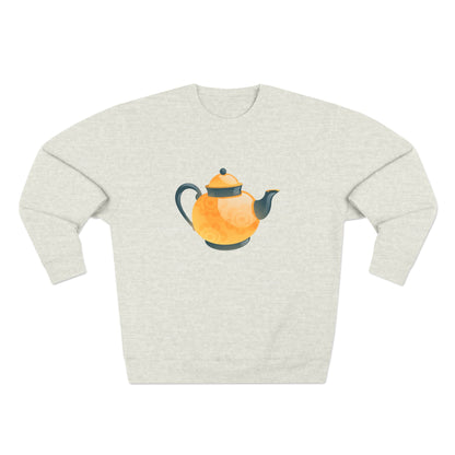 Unisex Crewneck Sweatshirt - Classic British Tea Kettle Timeless in Tea Time