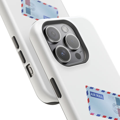 Air Mail Design Magnetic Phone Cases, Custom Phone Cover, Unique Gift for Travelers, Stylish Accessories for Holidays, Fun Phone Cases