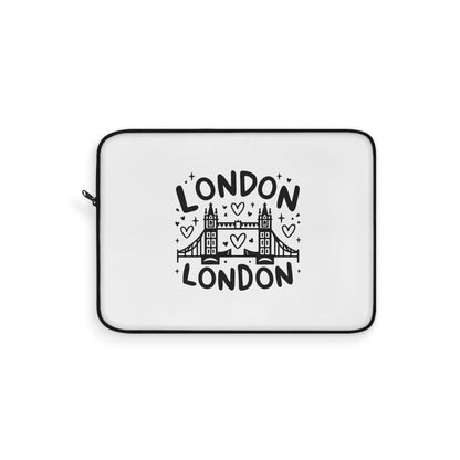 London Laptop Sleeve, Travel Accessory, Laptop Case, Gift for Him or Her, Stylish Tech Organizer