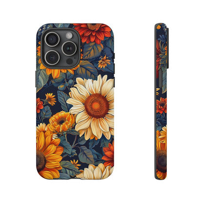 Floral Tough Phone Case | Sunflower Design, iPhone Cover, Protective Case, Gifts for Her, Floral Phone Accessory