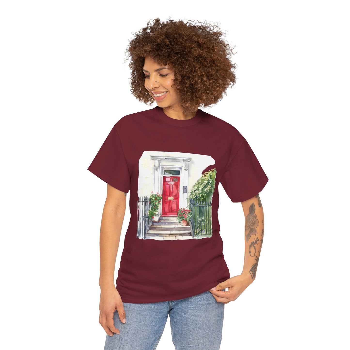 Unisex Heavy Cotton Tee - Embracing Classic British Nature Charm and Style