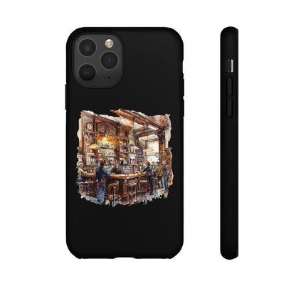 Artistic Phone Case - Cozy Pub Vibe, Trendy Smartphone Accessory, Gift for Friends, Modern Design, Durable Protection