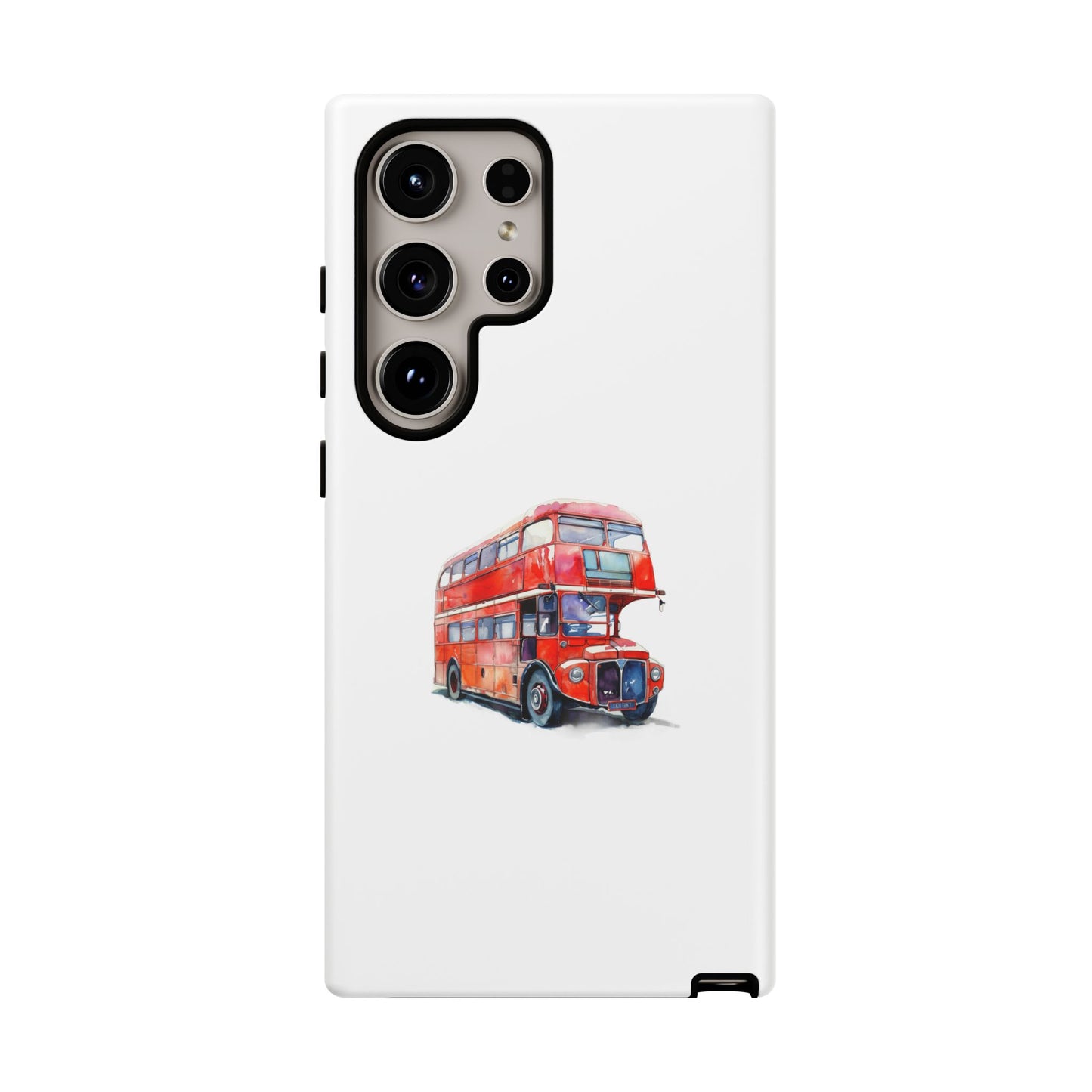 Vintage Red Double-Decker Bus Phone Case - Tough & Stylish