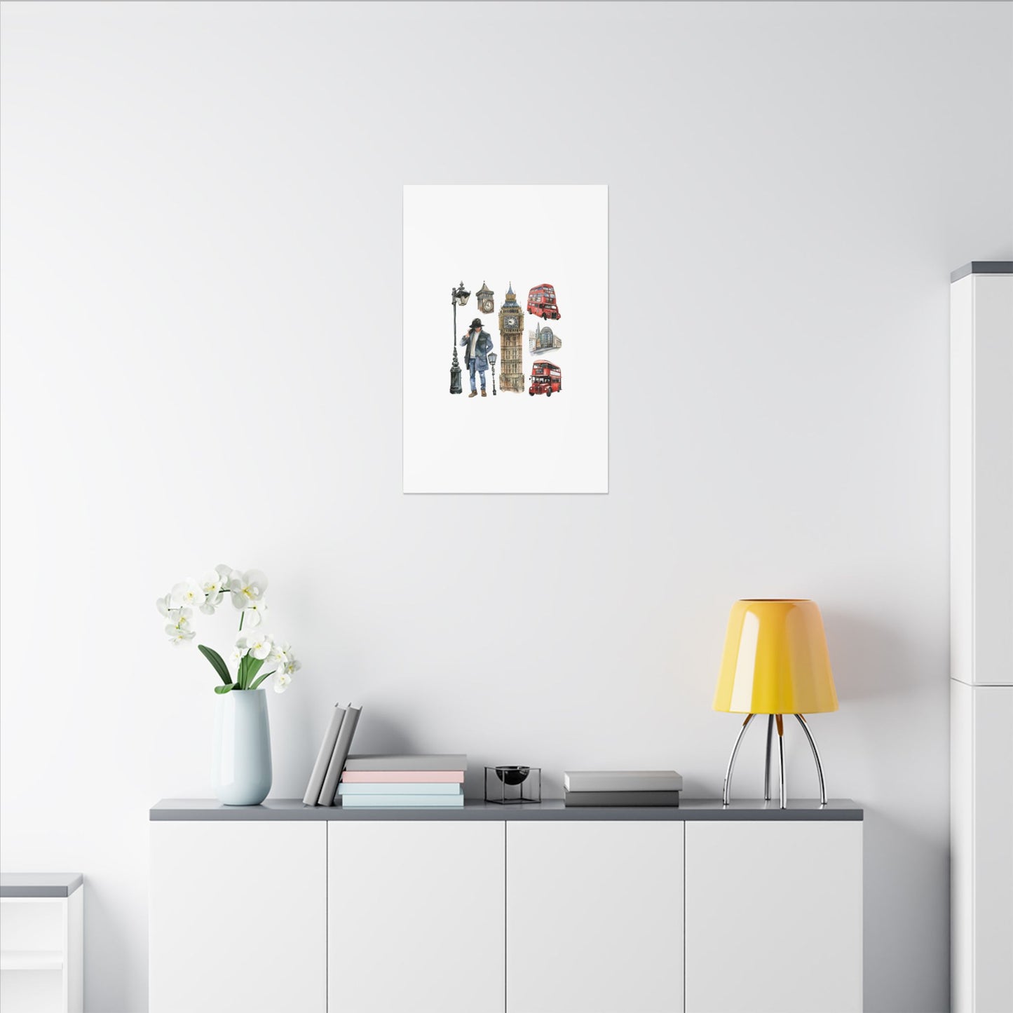 Canvas Art Print, London Skyline, Home Decor, Wall Art, Gift Idea, Travel Memories, Modern Wall Art