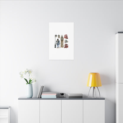 Canvas Art Print, London Skyline, Home Decor, Wall Art, Gift Idea, Travel Memories, Modern Wall Art