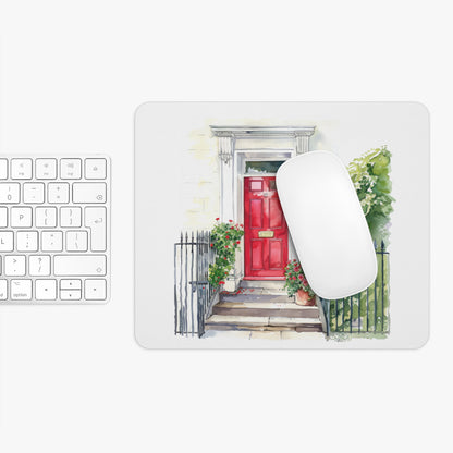 Charming Red Door Mouse Pad, Vibrant Desk Accessory, Perfect for Home Office, Gift for Friends, Ideal for Holidays and Celebrations