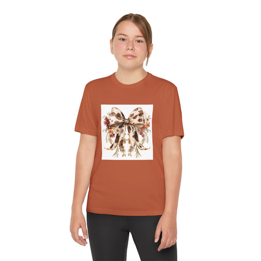 Floral Bow -Youth Competitor Tee - Stylish and Comfortable for Kids