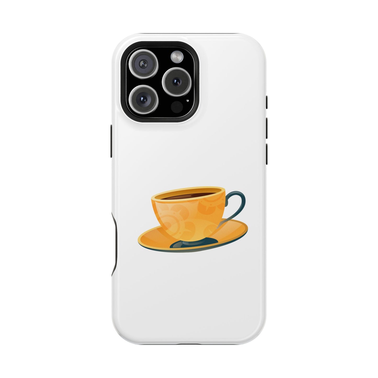 Stylish Magnetic Phone Case with Coffee Cup Design, Phone Accessory, Gift for Coffee Lovers, Functional Decor, Unique Magnet Case