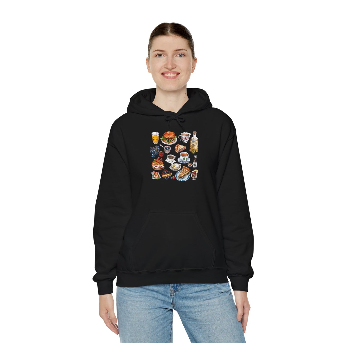 Unisex Heavy Blend™ Hooded Sweatshirt - Nostalgic England - Vintage Symbols & Icons
