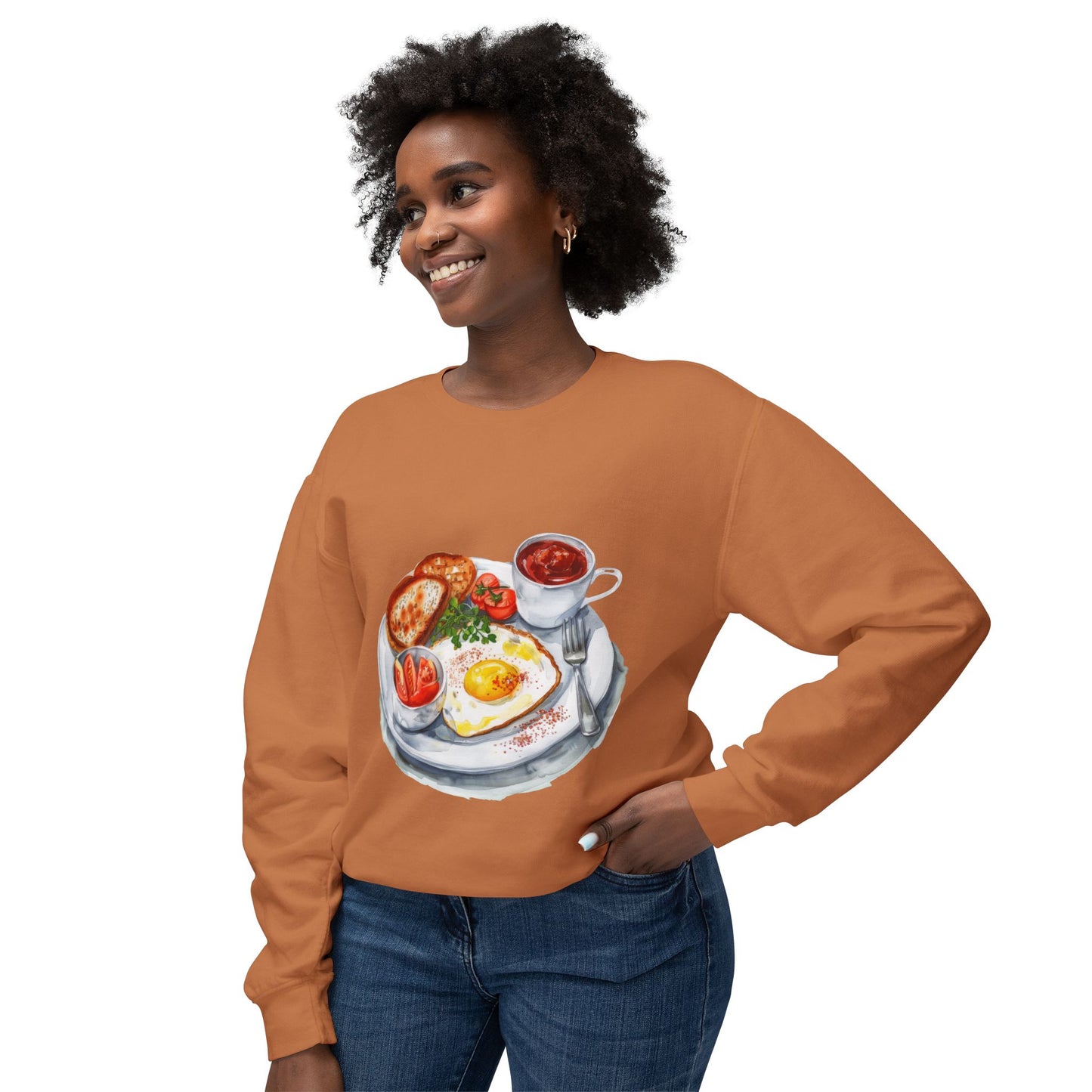 Unisex Lightweight Crewneck Sweatshirt - Classic Royal Dishes of Britain