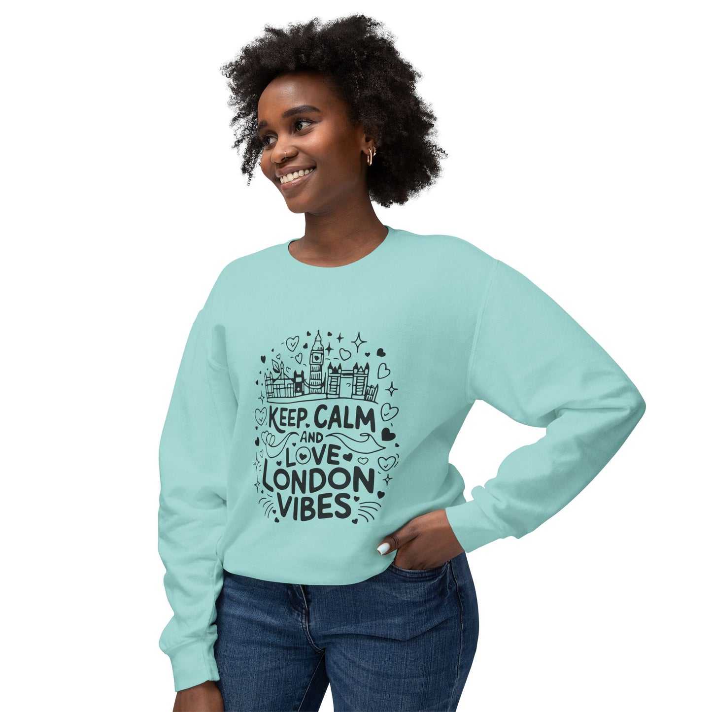 Unisex Lightweight Crewneck Sweatshirt - Lovely London vibes