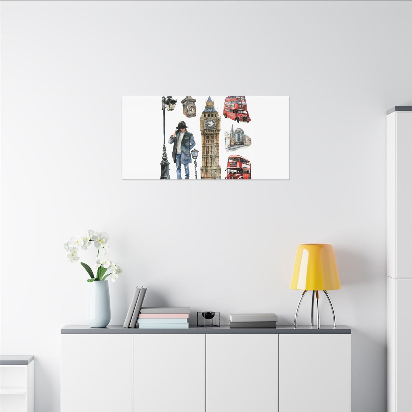 Canvas Art Print, London Skyline, Home Decor, Wall Art, Gift Idea, Travel Memories, Modern Wall Art
