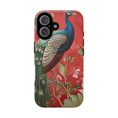 Peacock Tough Phone Case | Stylish Phone Cover, Unique Gift for Nature Lovers, Phone Accessory, Vibrant Floral Design