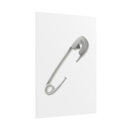 Minimalist Safety Pin Wall Art, Modern Decor, Unique Gift, Home Aesthetic, Art Print, Rolled Poster, Contemporary Interior Design