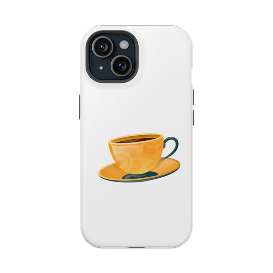 Stylish Magnetic Phone Case with Coffee Cup Design, Phone Accessory, Gift for Coffee Lovers, Functional Decor, Unique Magnet Case