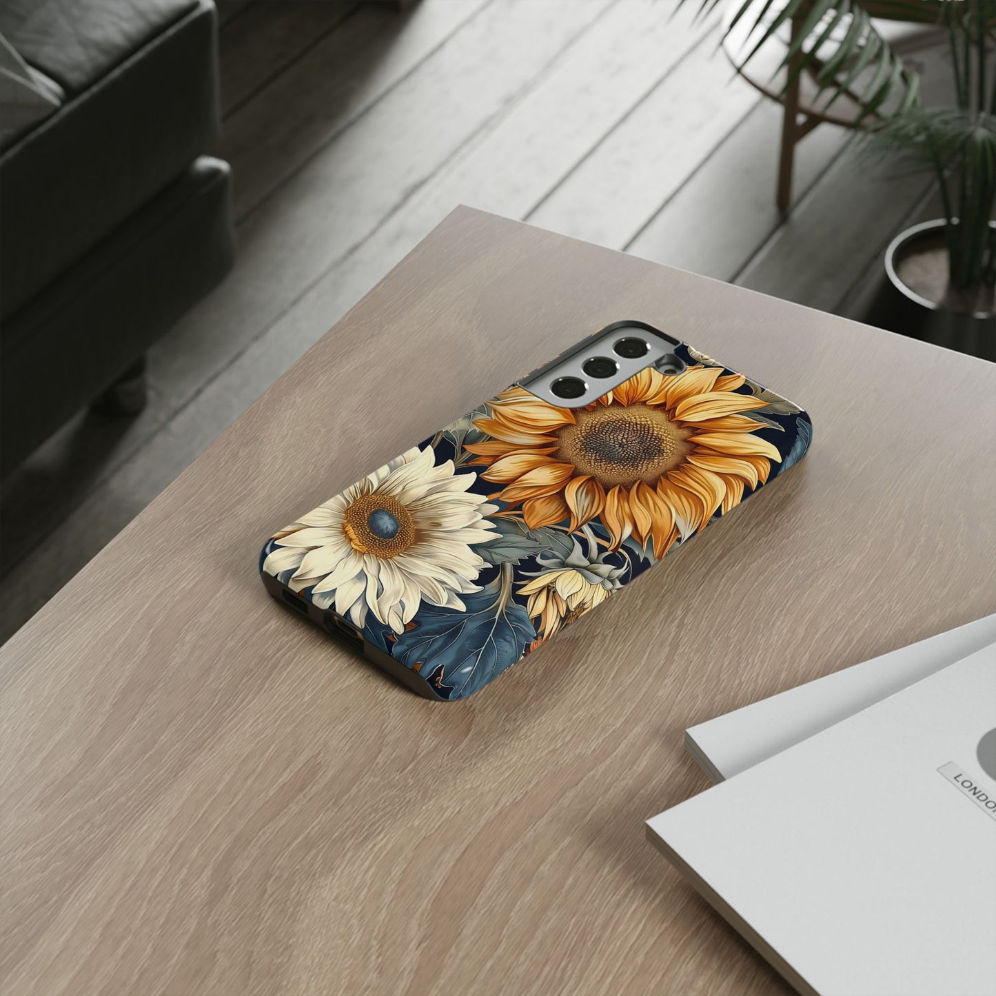 Floral Phone Case for Tough Cases, Sunflower Design, Nature Lover Gift, Birthday Present, Eco-Friendly Accessories, Summer Vibes