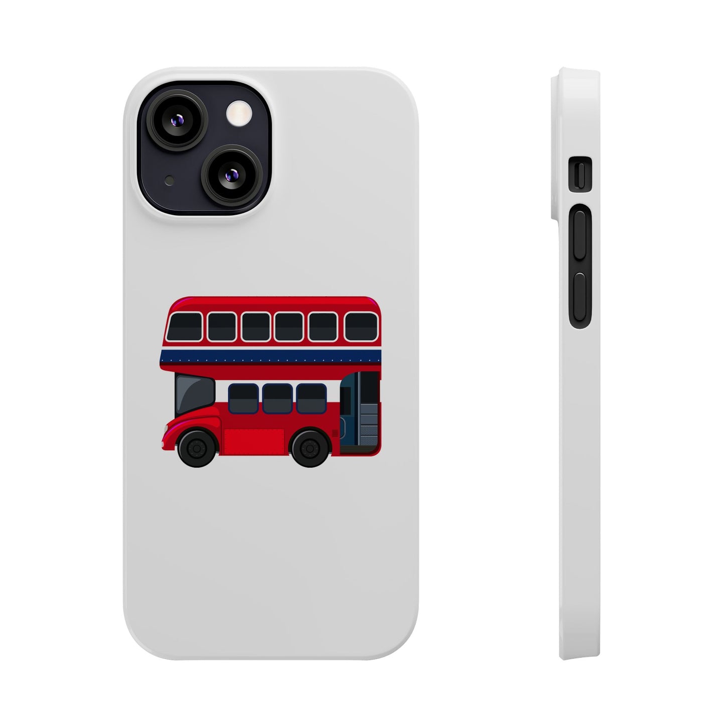 Charming Red Double-Decker Bus Phone Cases, Cute Phone Covers for Travelers, Gifts for London Lovers, Stylish Mobile Accessories, [...]
