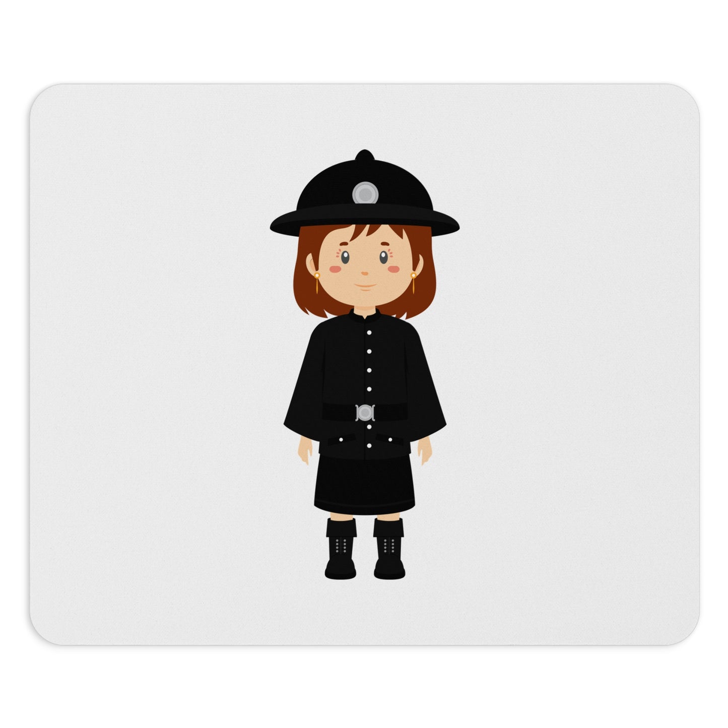 Cute Kid Police Officer Mouse Pad, Desk Accessory, Gift for Kids, Office Decor, Police Theme, Fun Workstation Decor