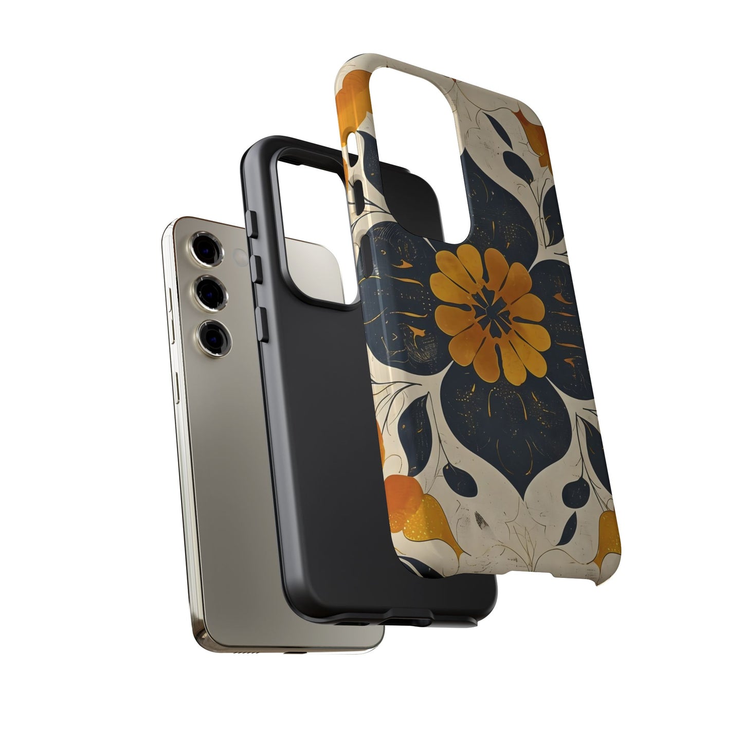 Floral Phone Case - Tough Cases, Botanical iPhone Cover, Vintage Flower Design, Durable Smartphone Protection, Unique Gift Idea