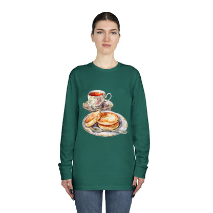 Long Sleeve Crewneck Tee - From Palaces to Plates - British Royal Cuisine