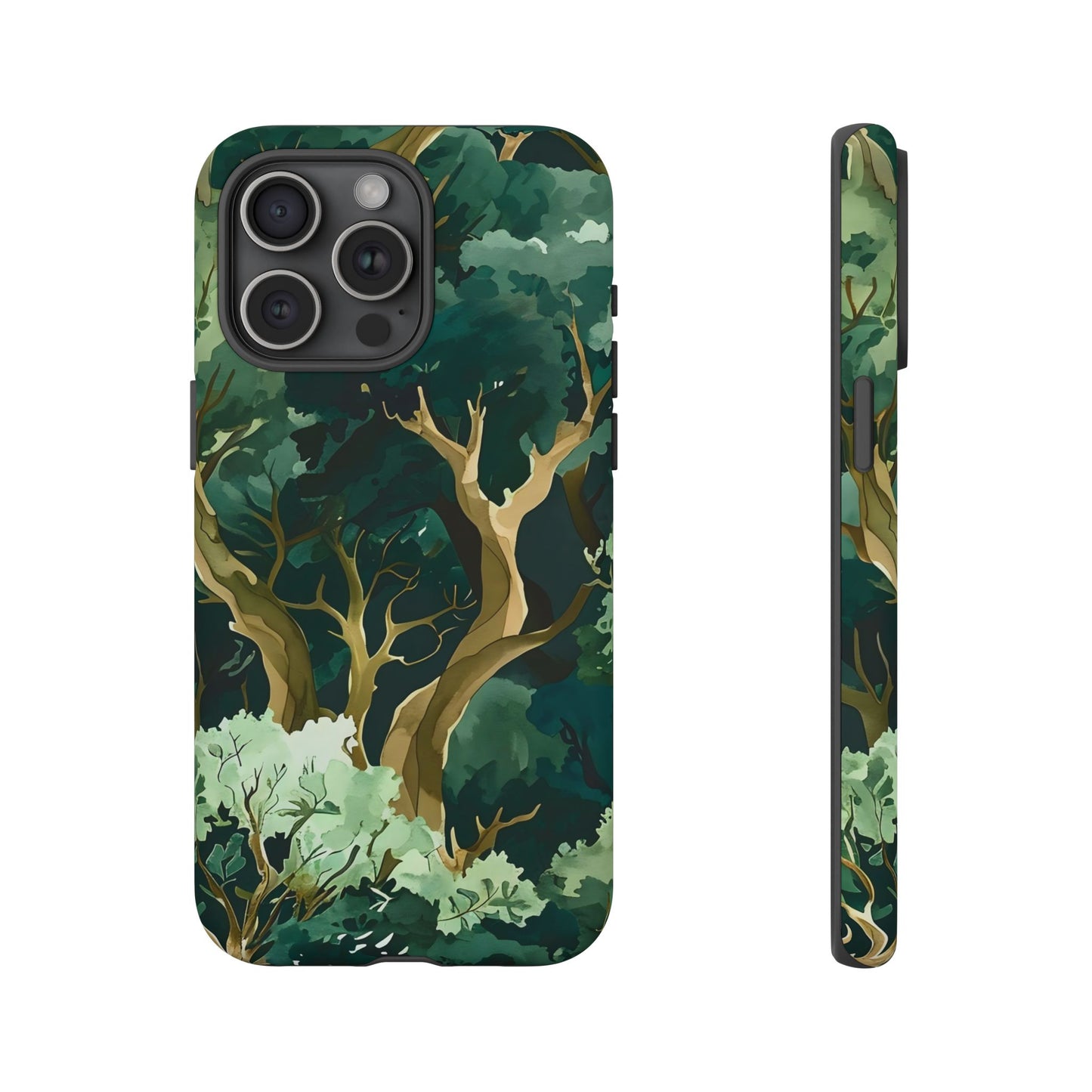 Forest Green Phone Case, Nature-Inspired Tough Cases, Eco-Friendly Gift, Outdoor Lover Accessory, Unique Phone Cover