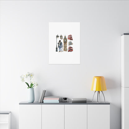 Canvas Art Print, London Skyline, Home Decor, Wall Art, Gift Idea, Travel Memories, Modern Wall Art