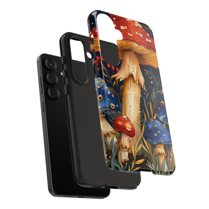Mushroom Phone Case with Nature Design, Tough Phone Cover, Eco-Friendly Case, Gift for Nature Lovers, Unique Phone Accessory