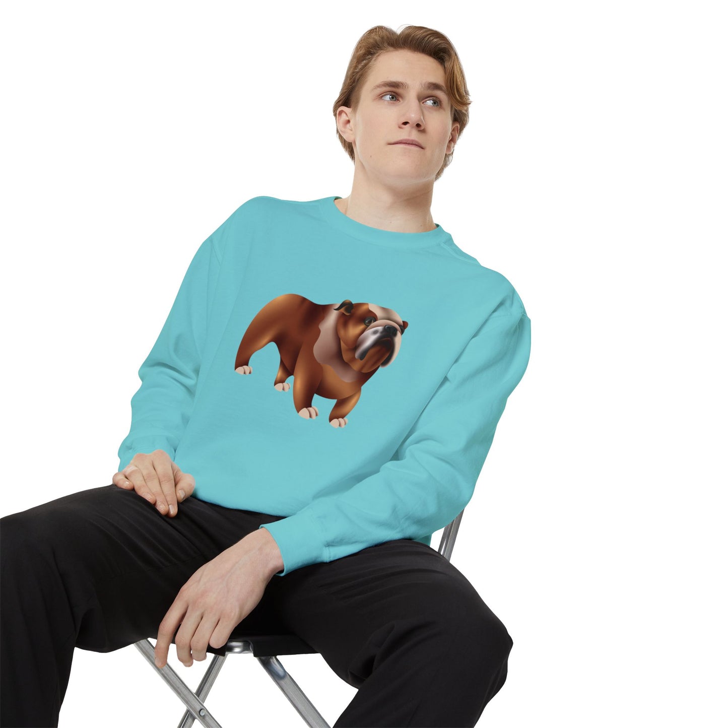 Unisex Garment-Dyed Sweatshirt All Day Wear - British Dog