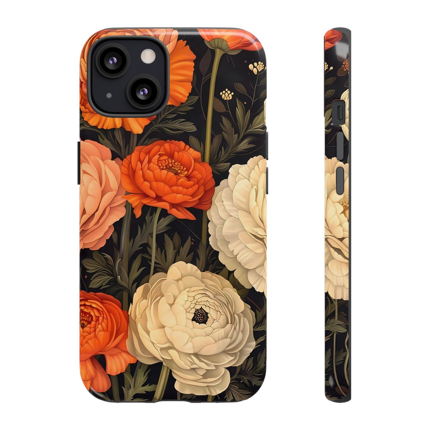 Floral Phone Case with Tough Protection, Blooming Ranunculus Design, Durable Cover, Gift for Flower Lovers, Eco-Friendly Phone Accessory