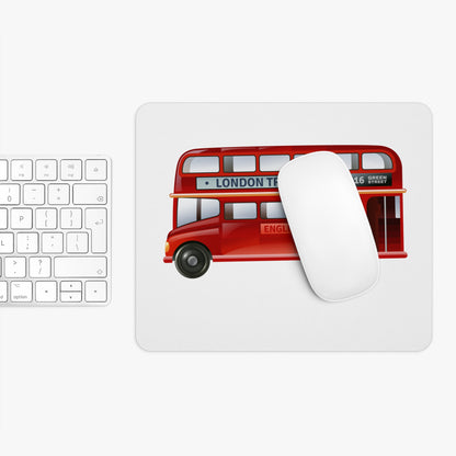 London Transport Themed Mouse Pad, British Bus Desk Mat, Office Gift, Home Office Decor, Unique Workstation Accessory