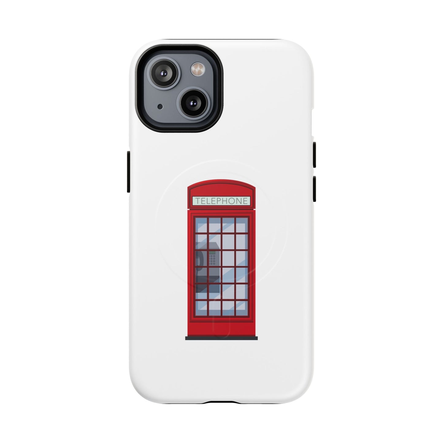 Vintage Phone Booth Magnetic Case, Tough Phone Cover, Unique Gift for Travelers, Retro Phone Accessories, Fun Custom Case