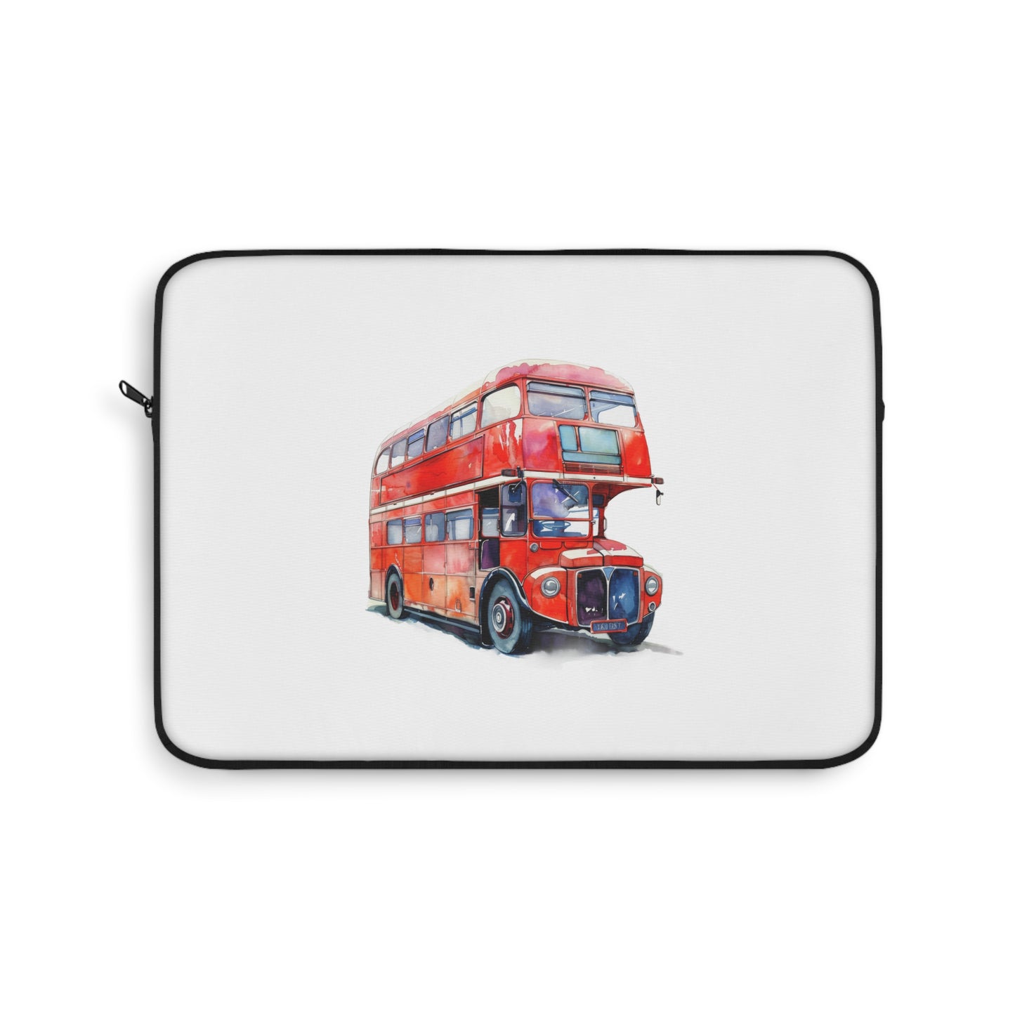 Red Double-Decker Bus Laptop Sleeve | Trendy Tech Case, Gift for Student, Travel Lover, Cute Computer Accessory, Bus Enthusiast