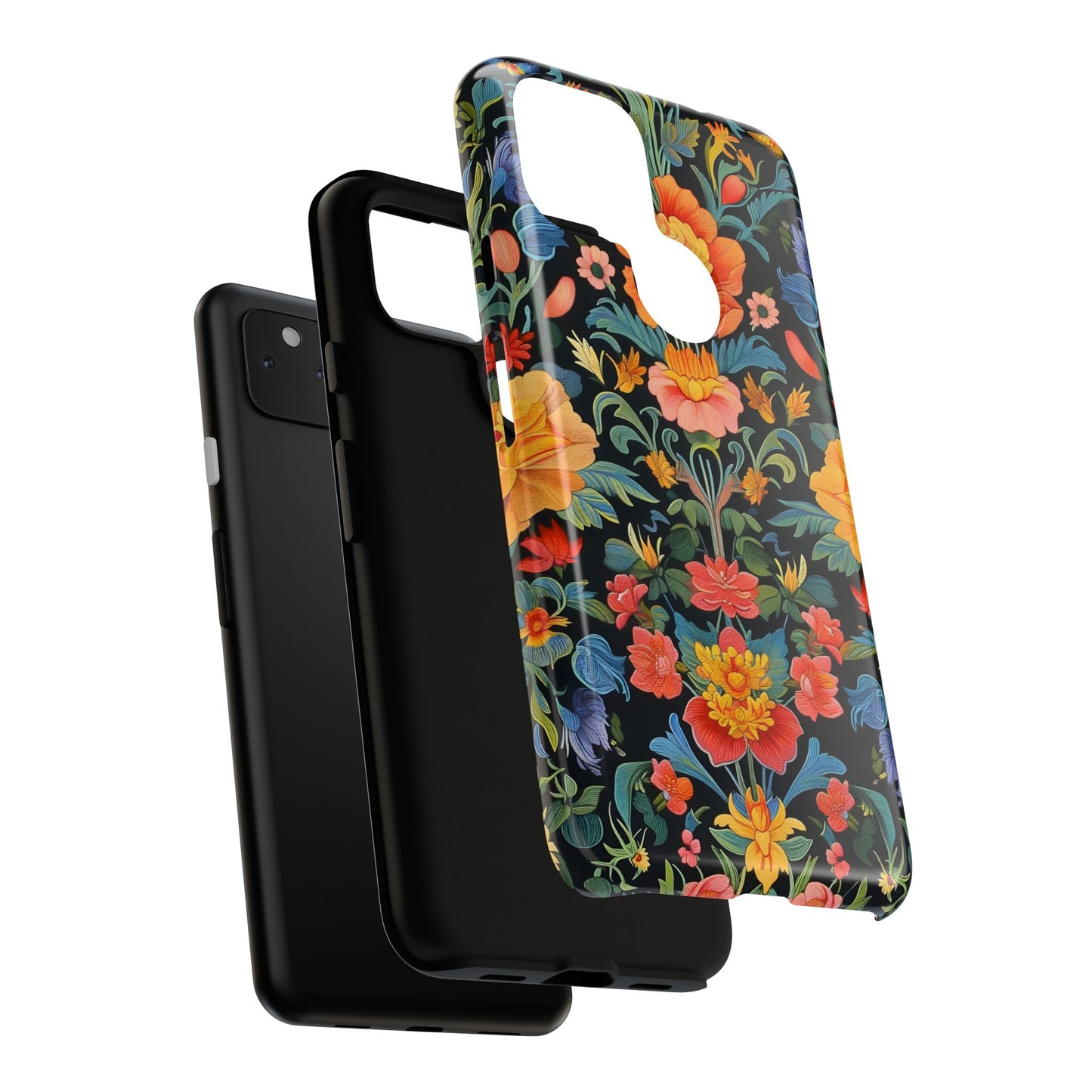 Floral Phone Case - Tough Cases, Flower Pattern Phone Cover, Nature Lover Gift, Stylish Protective Case, Colorful Floral Design