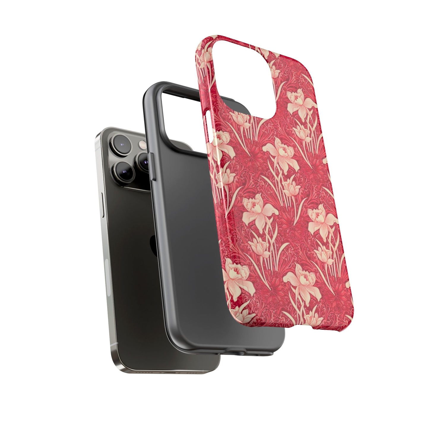 Floral Tough Phone Case - Durable, Stylish Accessory, Perfect Gift for Her, Floral Pattern, Customizable, Ideal for Daily Use