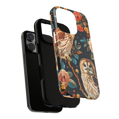 Owl Phone Case with Floral Design, Tough Phone Cover for Nature Lovers, Gift for Bird Enthusiasts, Stylish Protection for Smartphones, [...]
