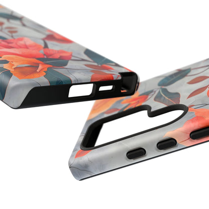 Floral Phone Case, Tough Cases, Flower Power, Gift for Her, Decorative Phone Cover, Trendy Accessories, Everyday Style