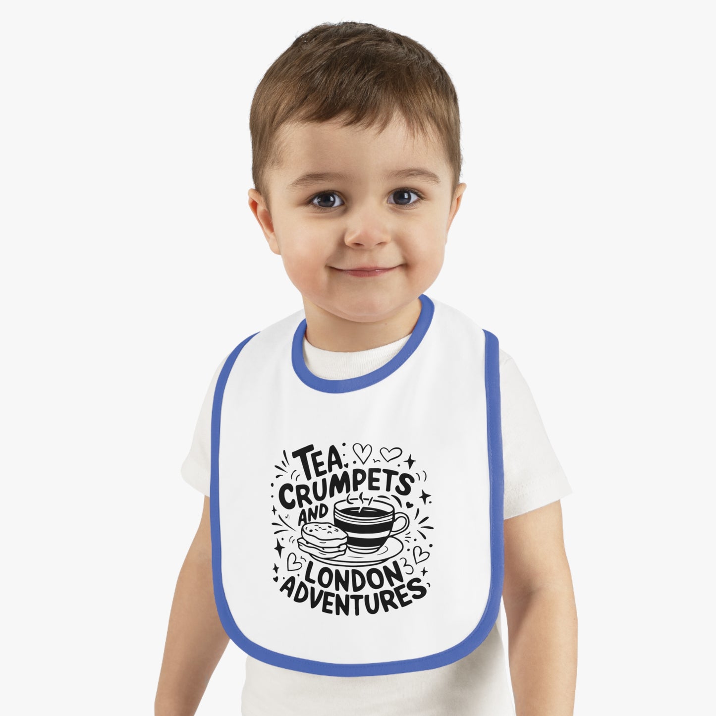 Cute London Adventure Baby Bib – Perfect Baby Shower Gift, Toddler Bib, Funny Bib, Kids Mealtime Essential, Baby Shower Present