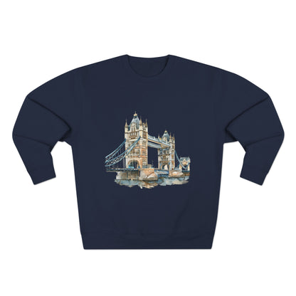 Unisex Crewneck Sweatshirt - London Bridge - Iconic Landmark and Historical Beauty