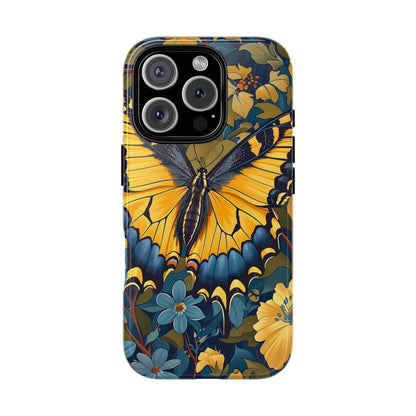 Colorful Butterfly Phone Case, Floral Design, Tough Cases, Protective Cover, Gifts for Nature Lovers, Birthday Present