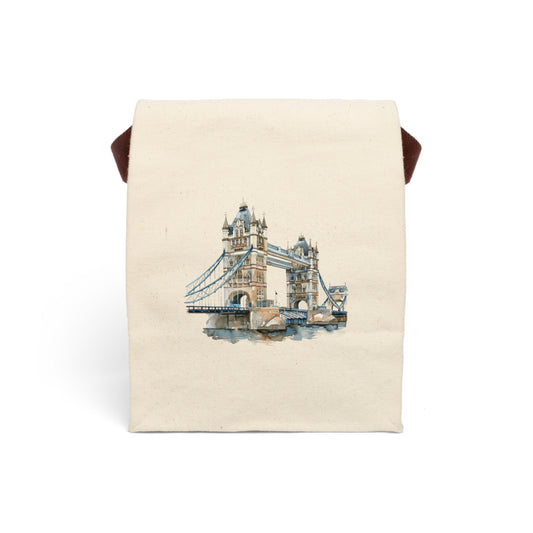 London bridge Canvas Lunch Bag With Strap