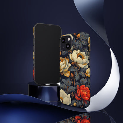 Floral Phone Case - Tough Cases, Stylish Mobile Cover, Flower Design, Holiday Gift, Trendy Accessory, Eco-Friendly Case